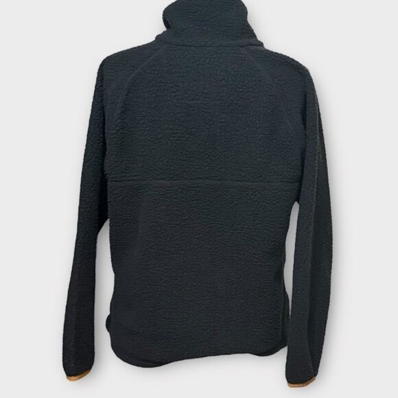 Carhartt Quarter Snap Fleece Pullover S Black Tan Relaxed Fit Jacket Teddy Women - Picture 5 of 6